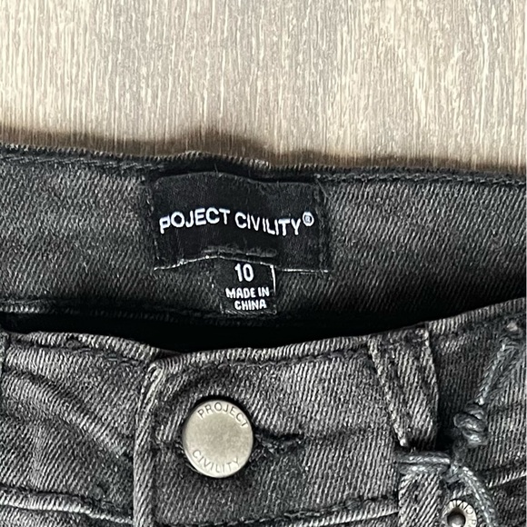 Project civility distressed straight leg jeans in color storm. Size 10 NWT! - Picture 7 of 9